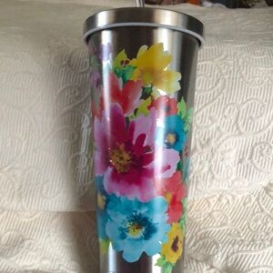 Pioneer Woman 20oz. Stainless steel drink tumbler.